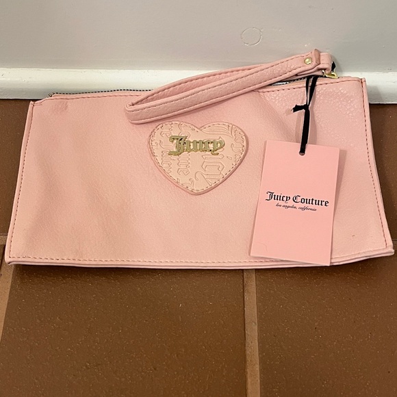 Juicy Couture Light Pink Heart Accent Wristlet - Picture 2 of 5